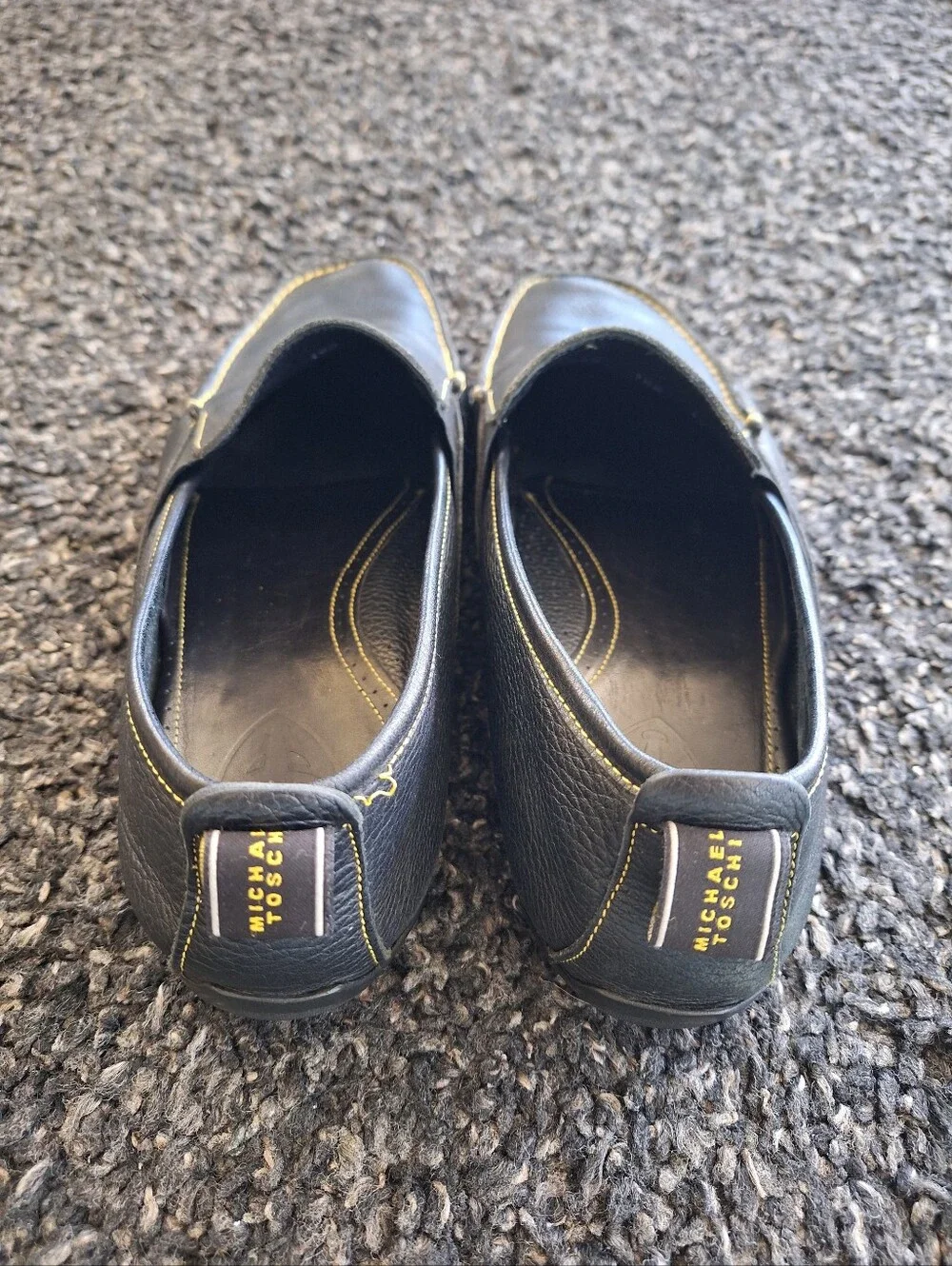 Michael Toschi Onda Driving Loafers Shoes Mens Size 13 Black Leather
